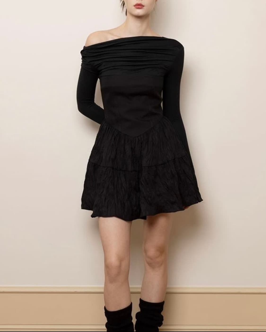 낫유어로즈 릴리 드레스 원피스 블랙 s  상품이미지2