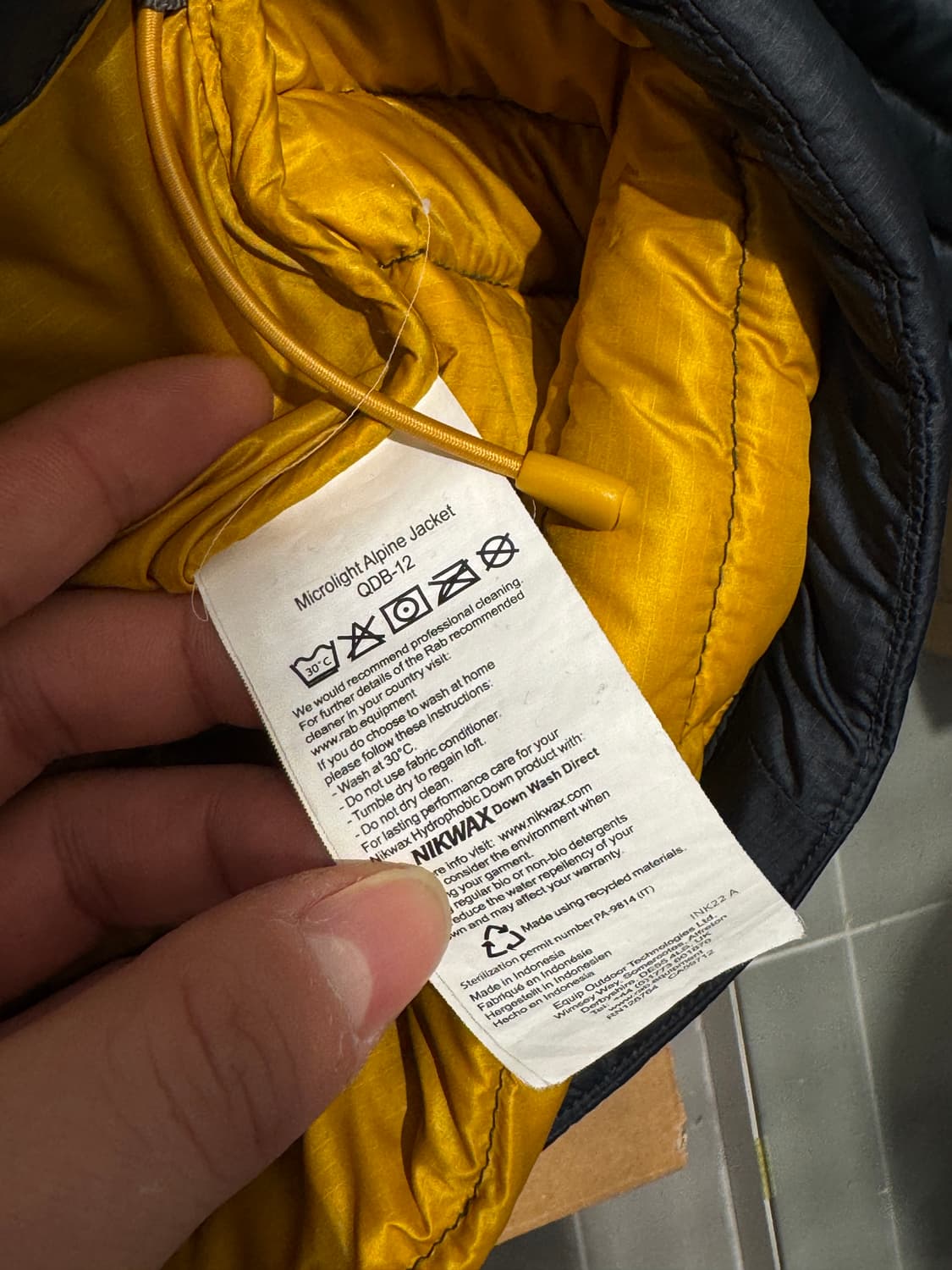 rab 랩 알파인 벨루가 경량패딩 M 상품이미지6