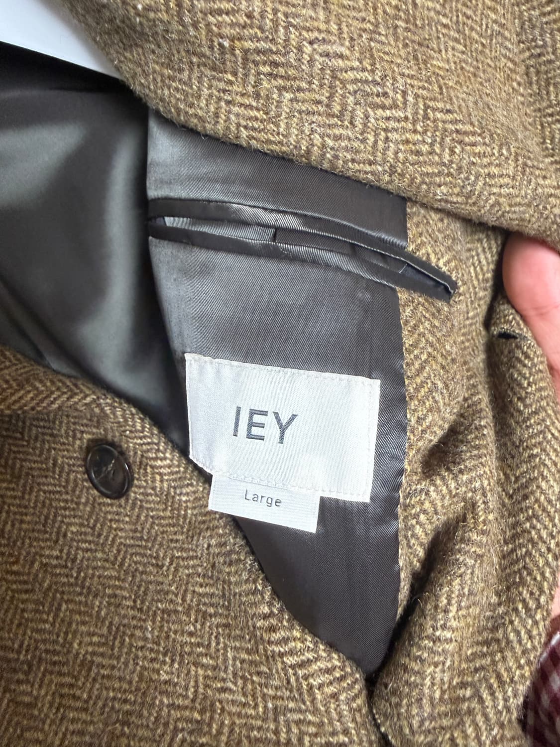 IEY 울 헤링본 블레이저 자켓 L 상품이미지5