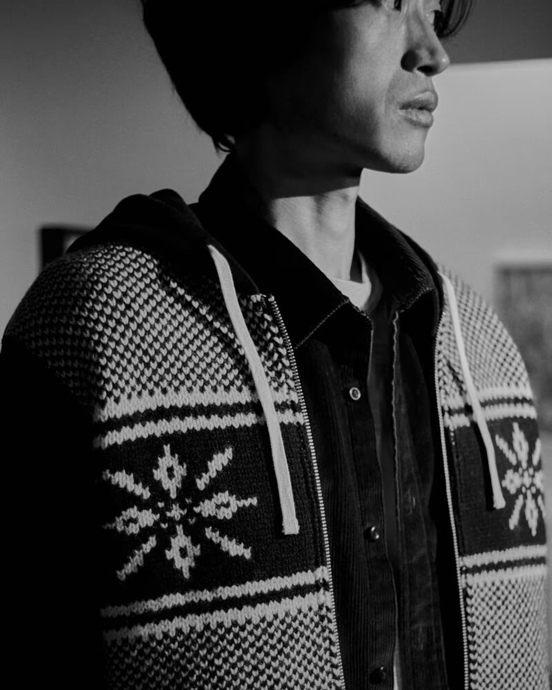 [s]준야와타나베 x reigning champ 24aw 니트집업후디 상품이미지3