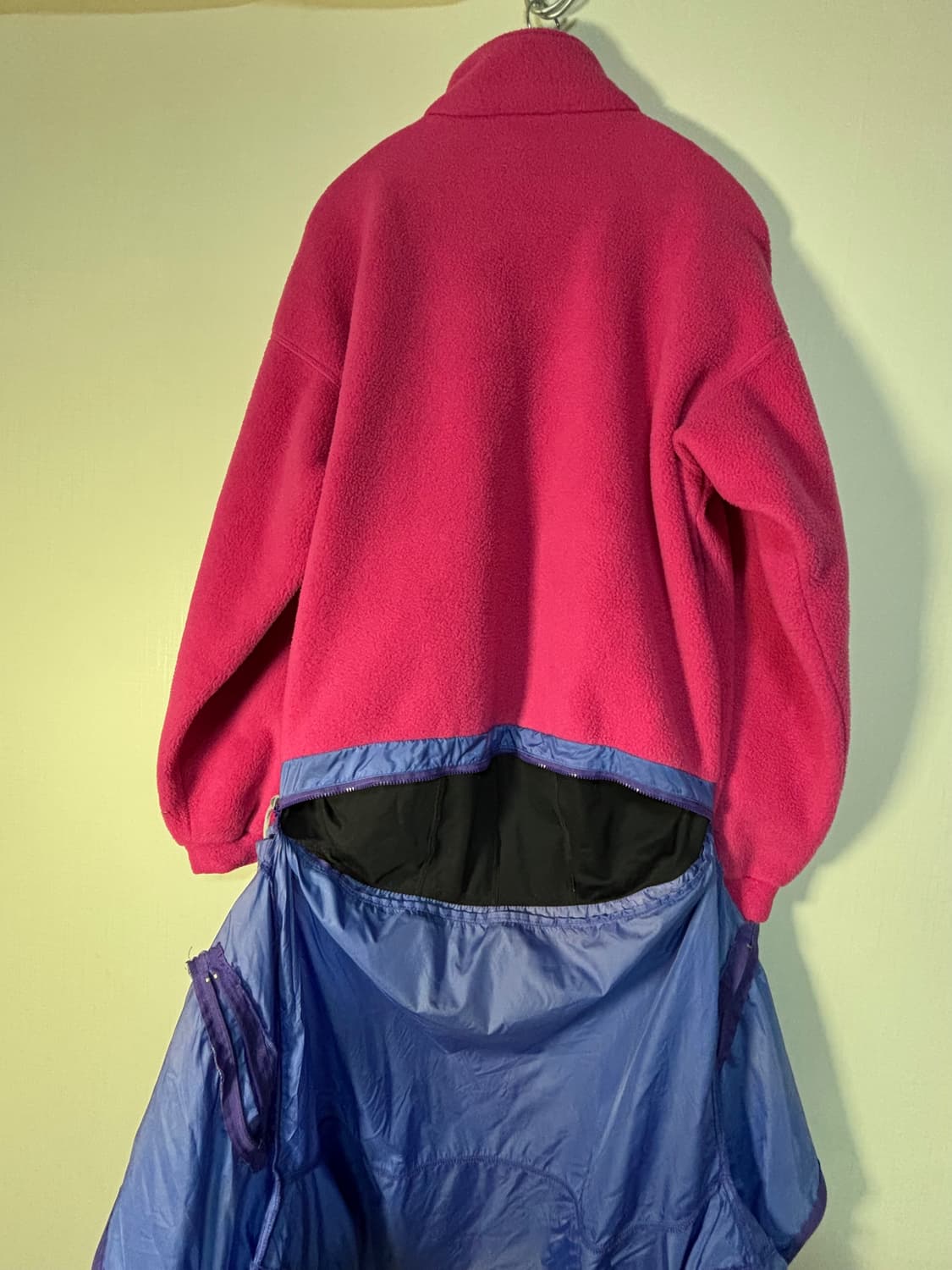 90s 올드 몽벨 플리스 자켓 핑크 후리스 나일론 점퍼 상품이미지4