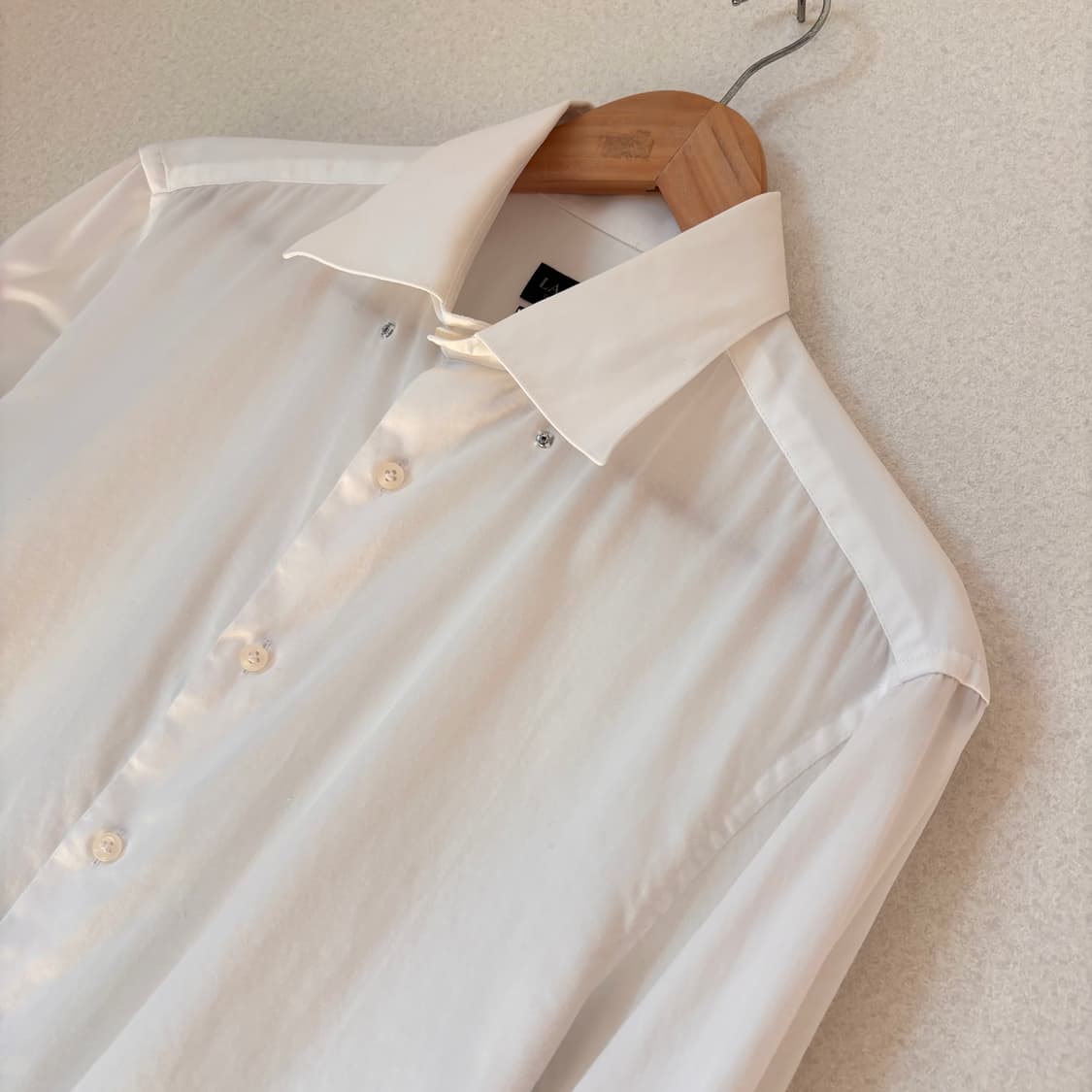 랑방 컬렉션 105 화이트 셔츠 수트 정장 카라 스냅 단추 상품이미지6