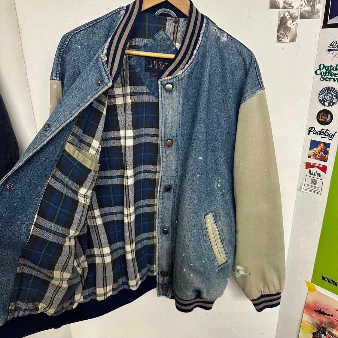 디스트로이드 빈티지 데님 바시티 자켓 상품이미지7