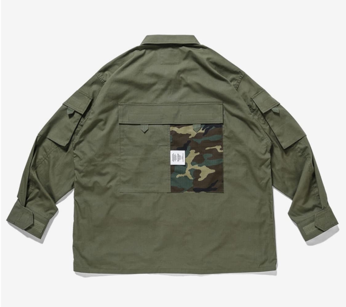 2) 더블탭스 유틸리티 립스탑 포켓 밀리터리 카모 자켓 오버사이즈 상품이미지2