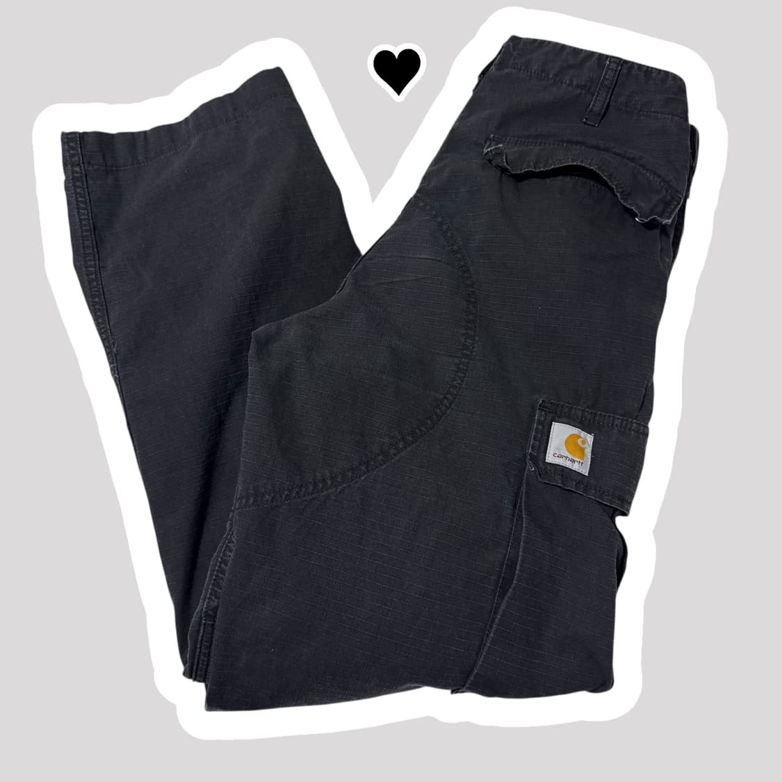 칼하트 블랙 카고 팬츠 상품이미지1