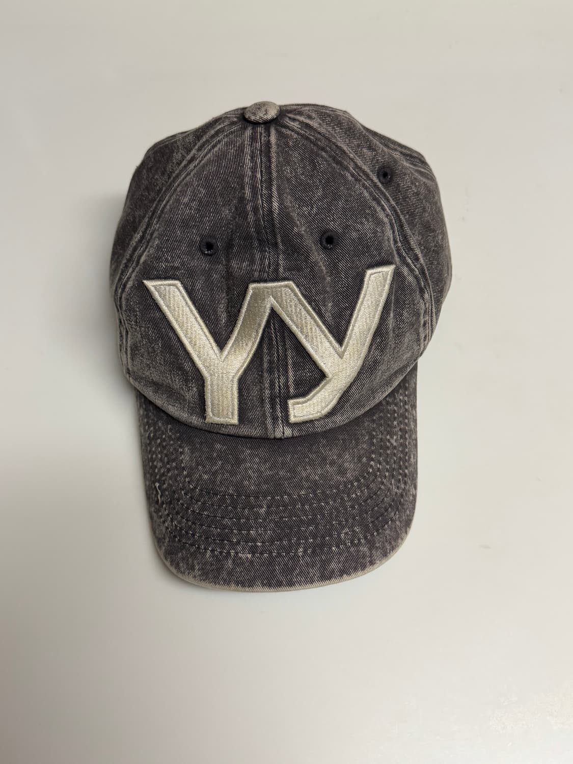 오픈와이와이 로고 피그먼트 차콜 볼캡 상품이미지2