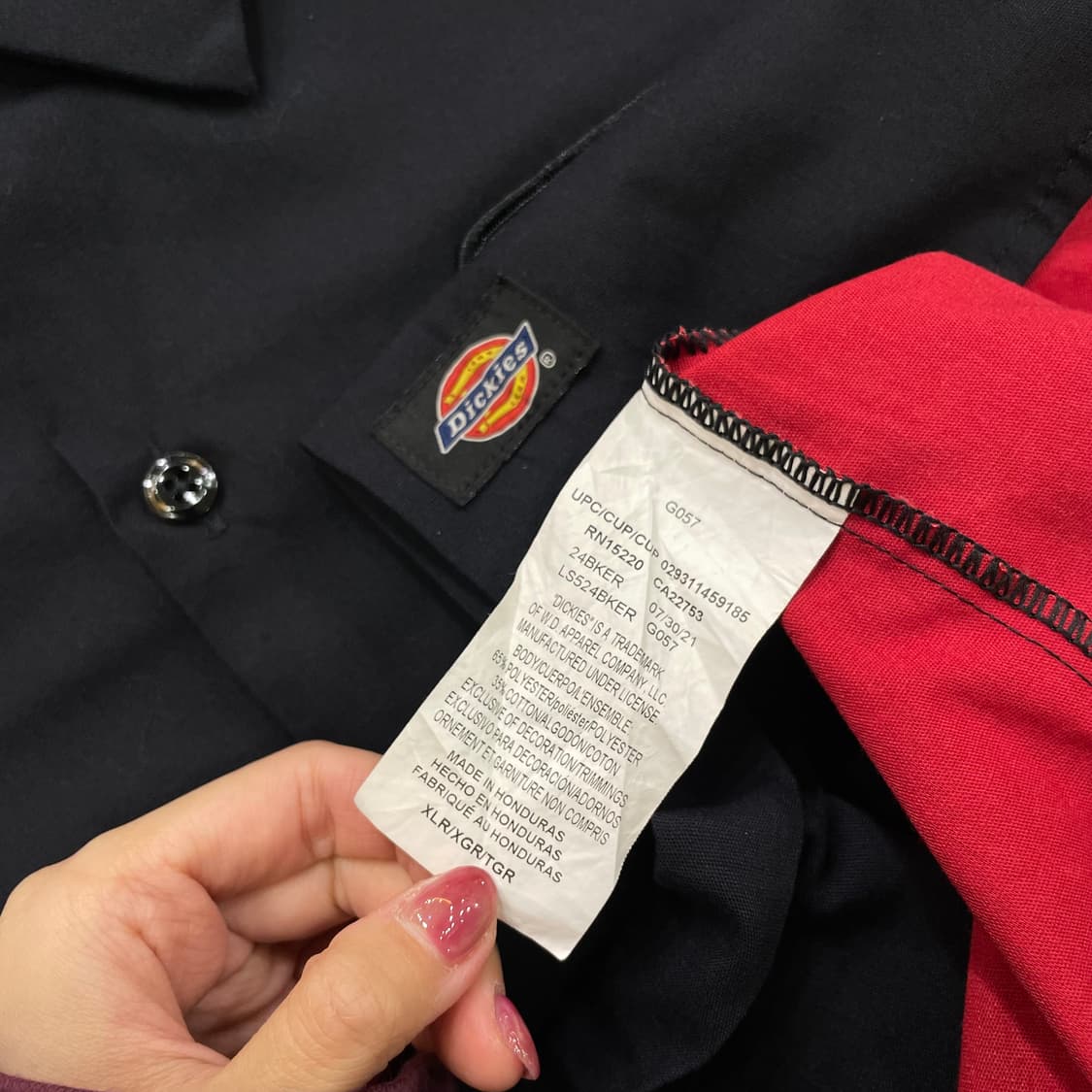 (XL) 90~00s Dickies 디키즈 반팔 워크 셔츠 패치 상품이미지9