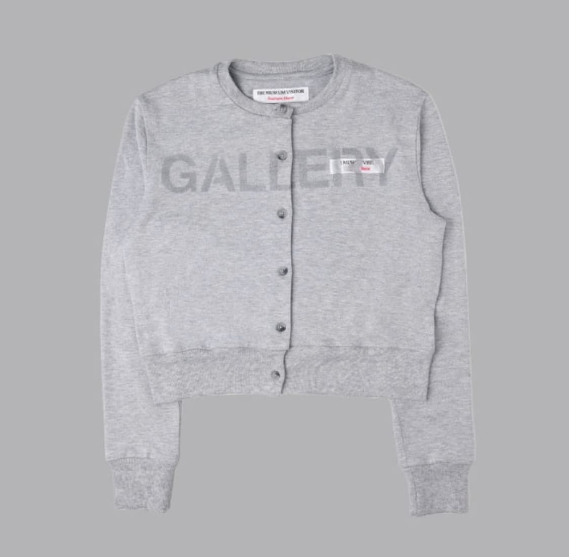 더뮤지엄비지터 SPRAYED GALLERY CARDIGAN (GREY 상품이미지1