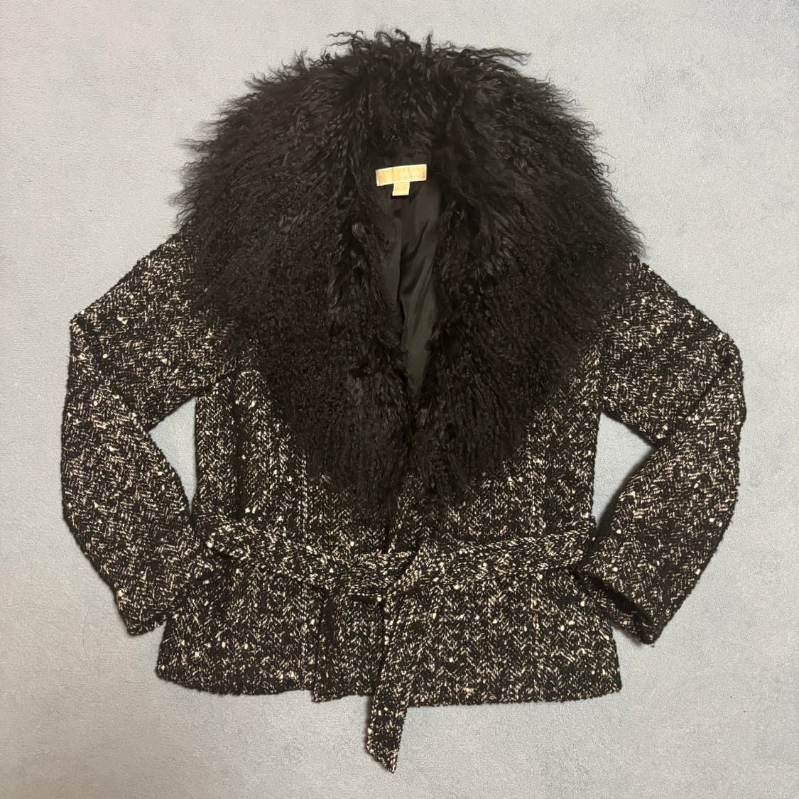 [서울 직거래] 마이클 코어스 헤링본 양털 카라 자켓 M 상품이미지2