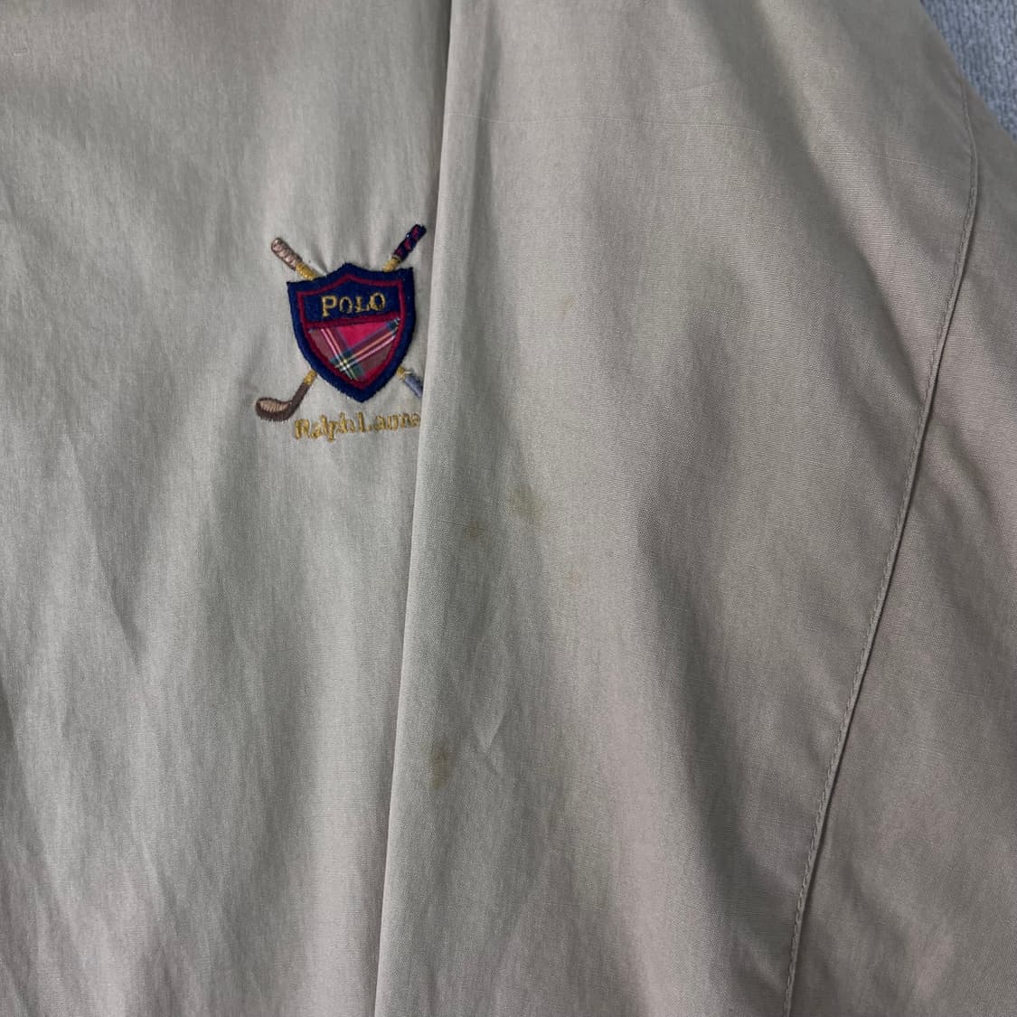 100 80s (일경물산)폴로랄프로렌 방패로고 블루종 자켓 상품이미지5