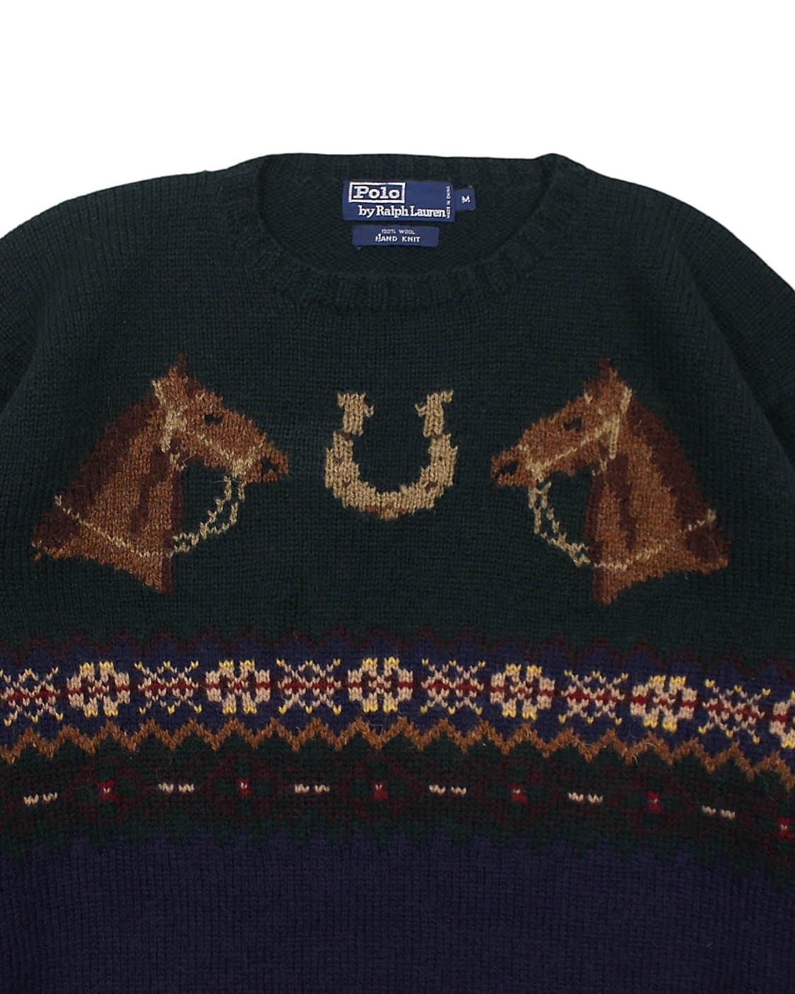 폴로랄프로렌 말굽 페어아일 울 핸드 니트 스웨터 빈티지 상품이미지3