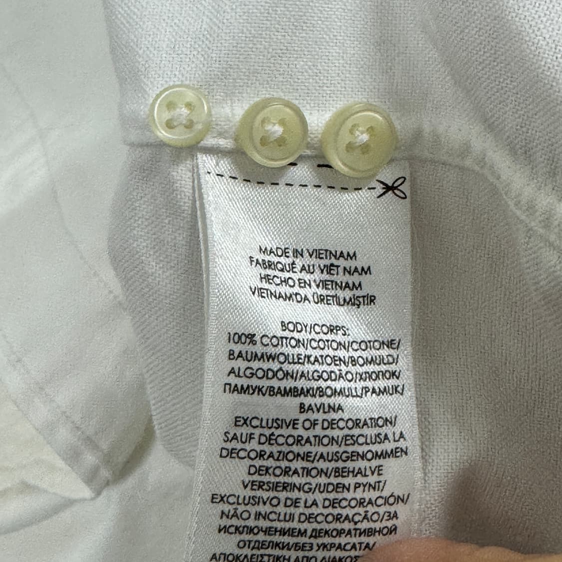 폴로 랄프로렌 남성용 화이트 셔츠 M 상품이미지6