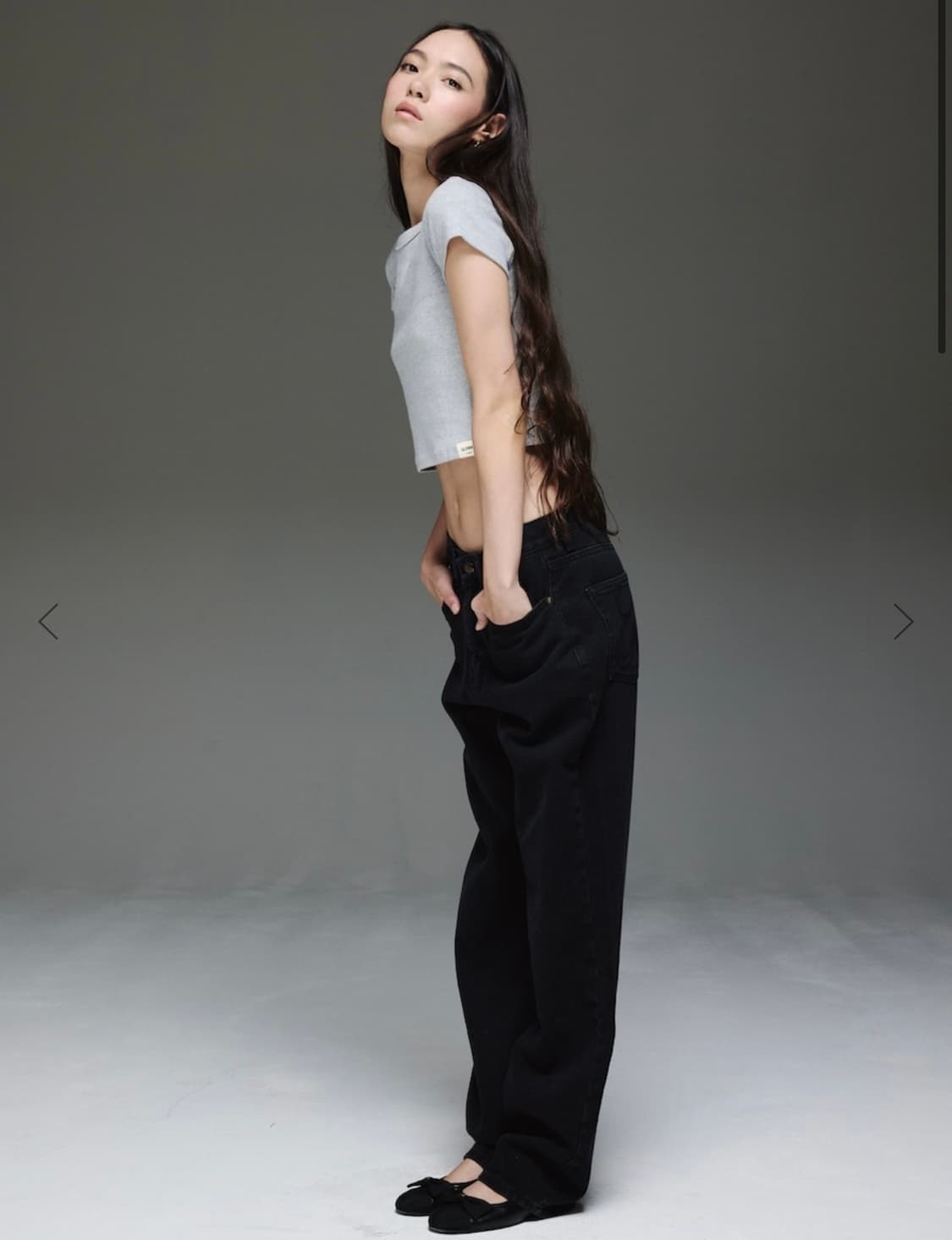 글로니 glowny 제인 블랙 진 팬츠 상품이미지3