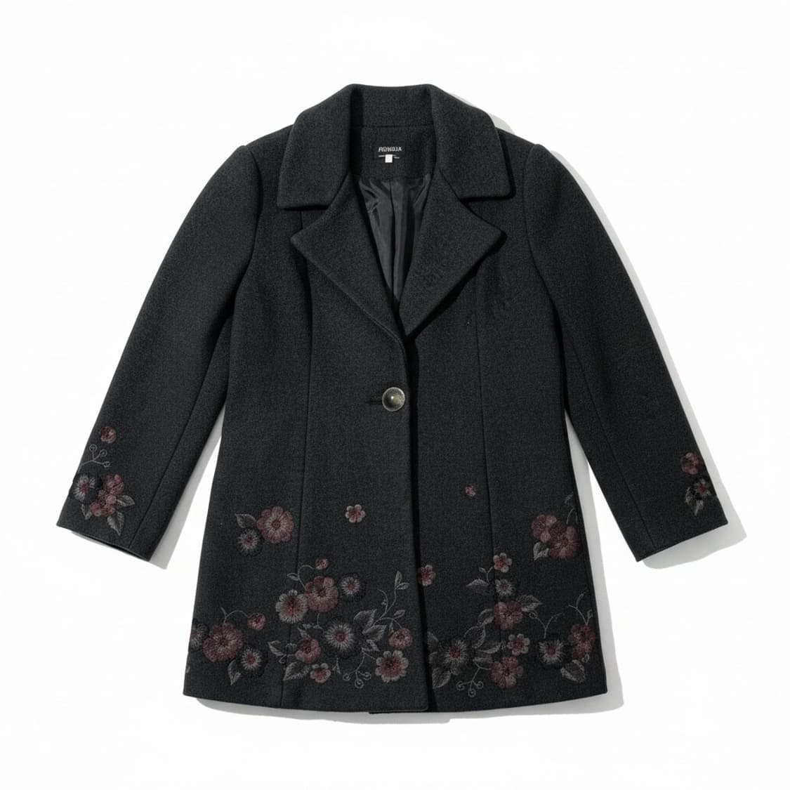 루비나 빈티지 플라워 자수 모직 코트 상품이미지1