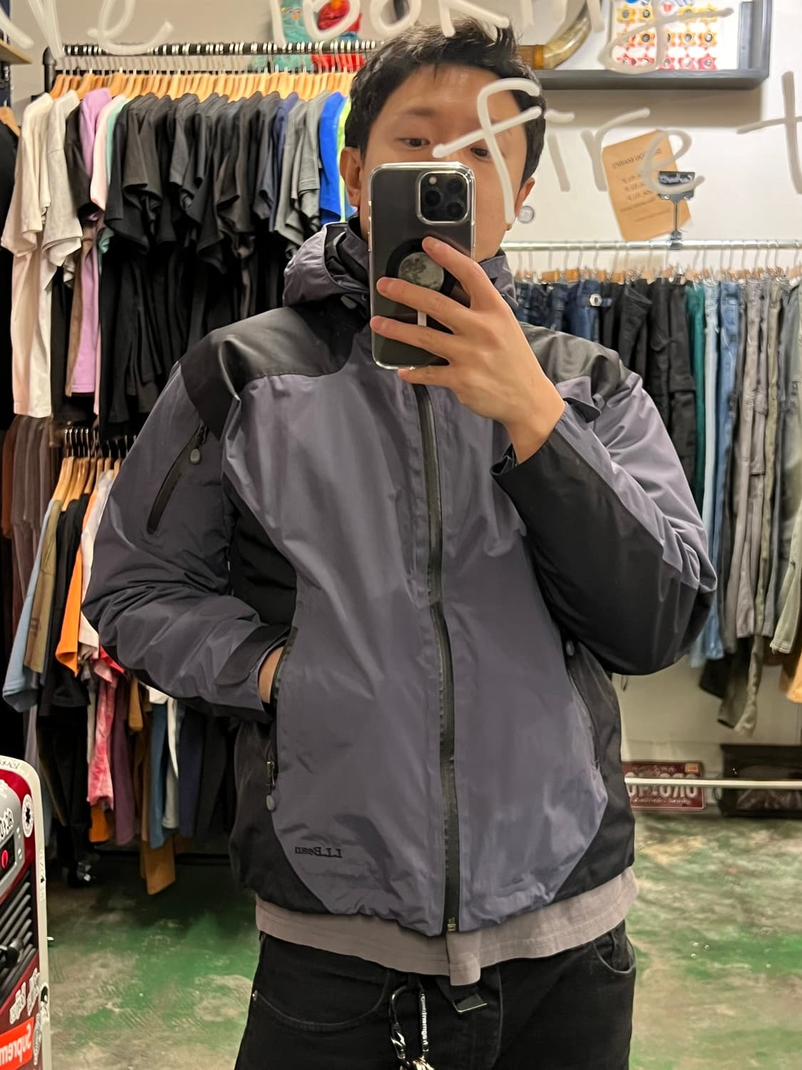 00's [M] 2in1 테크니컬 쉘 자켓 라이너 후드 하드쉘 세트 상품이미지4