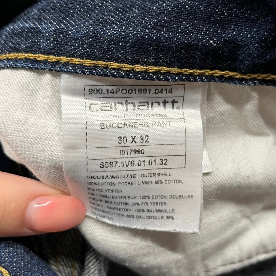 [정품/30x32] 칼하트 데님 팬츠 b8 상품이미지6