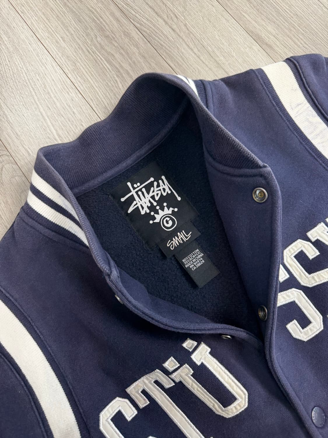 스투시 네이비 바시티 자켓 상품이미지7