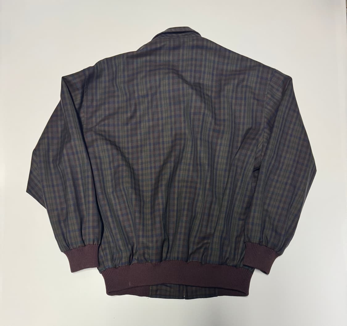 희귀!! 정품 라코스테 레트로 울 체크 블루종 집업 자켓 상품이미지2