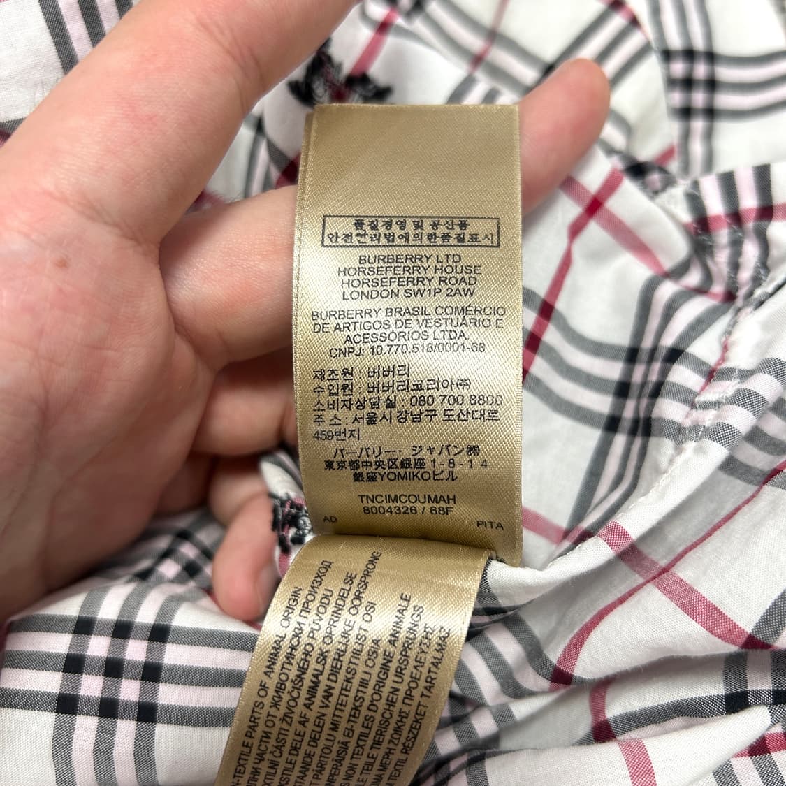 버버리 노바체크 멀티 기마로고 셔츠(M) 상품이미지8