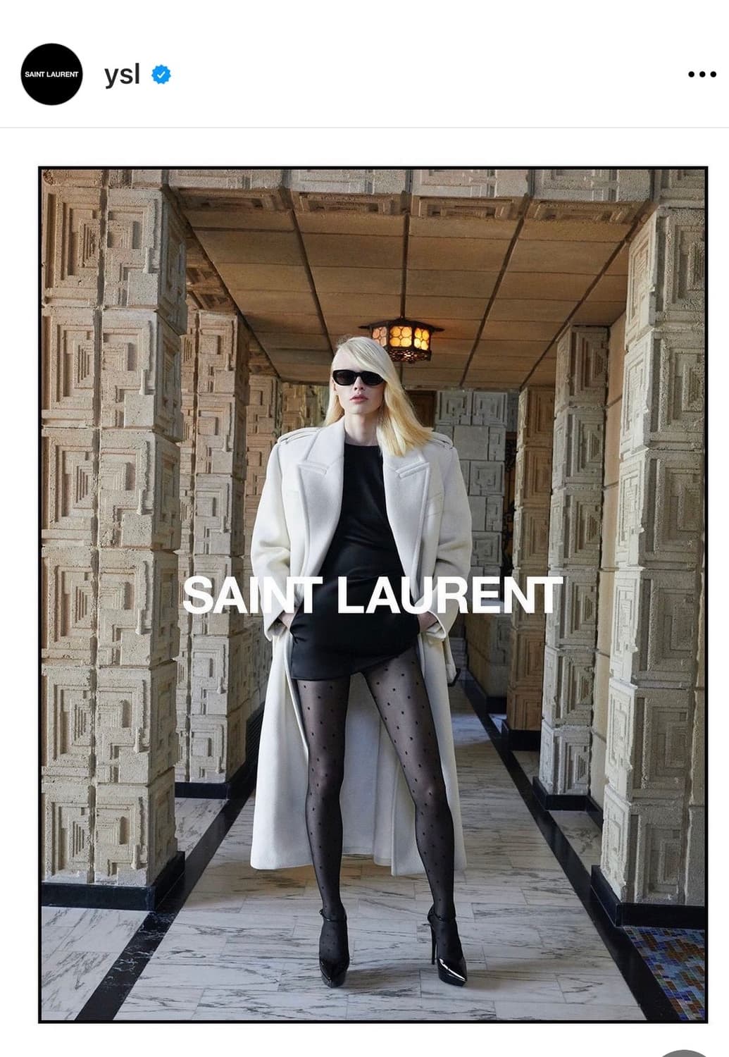 생로랑 / 오버사이즈 롱 화이트 코트 / U 상품이미지10