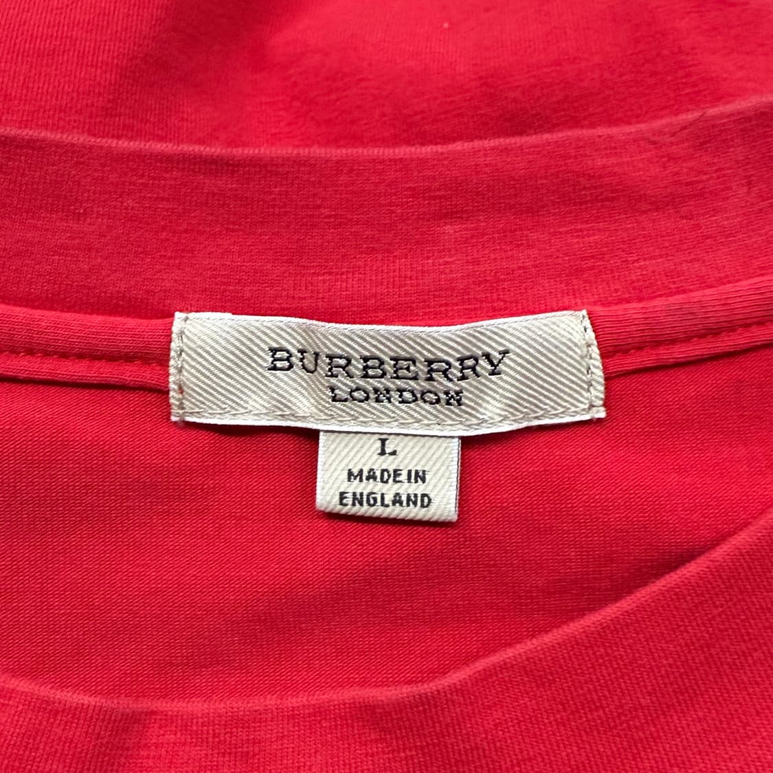 [정품/L] 버버리 레드 긴팔 티셔츠 b17 상품이미지5
