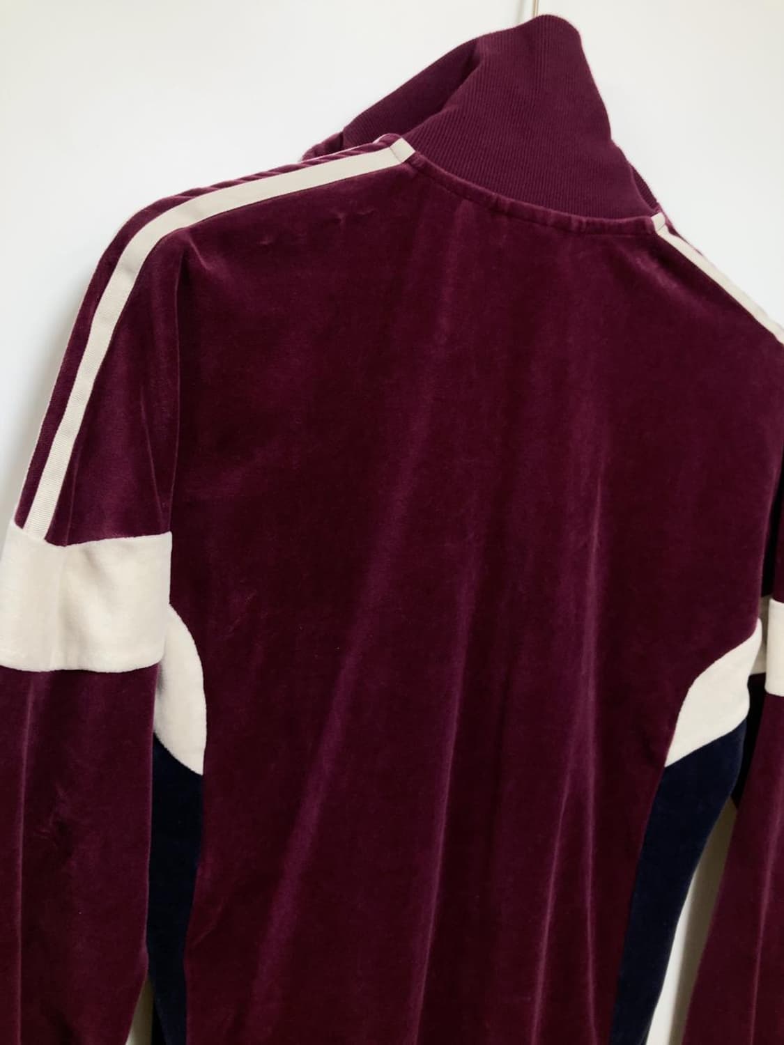 아디다스 벨벳 버건디 져지 와인 자켓 집업 트랙탑 상품이미지6