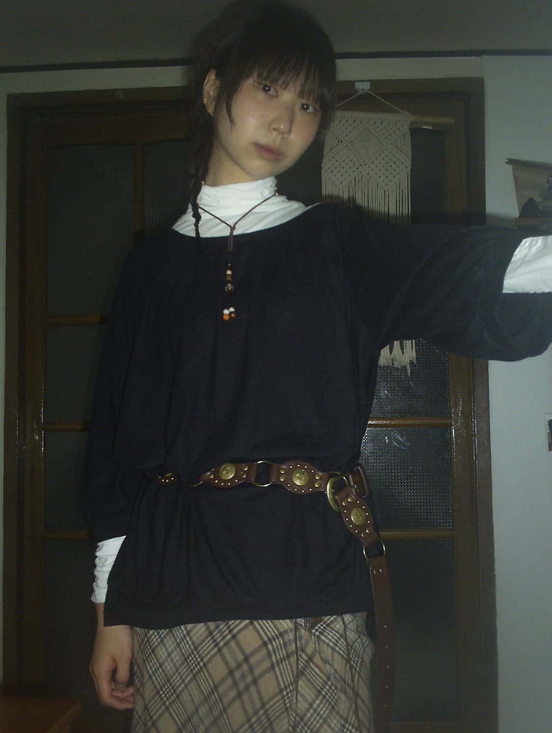 vintage black angel knit top 상품이미지3