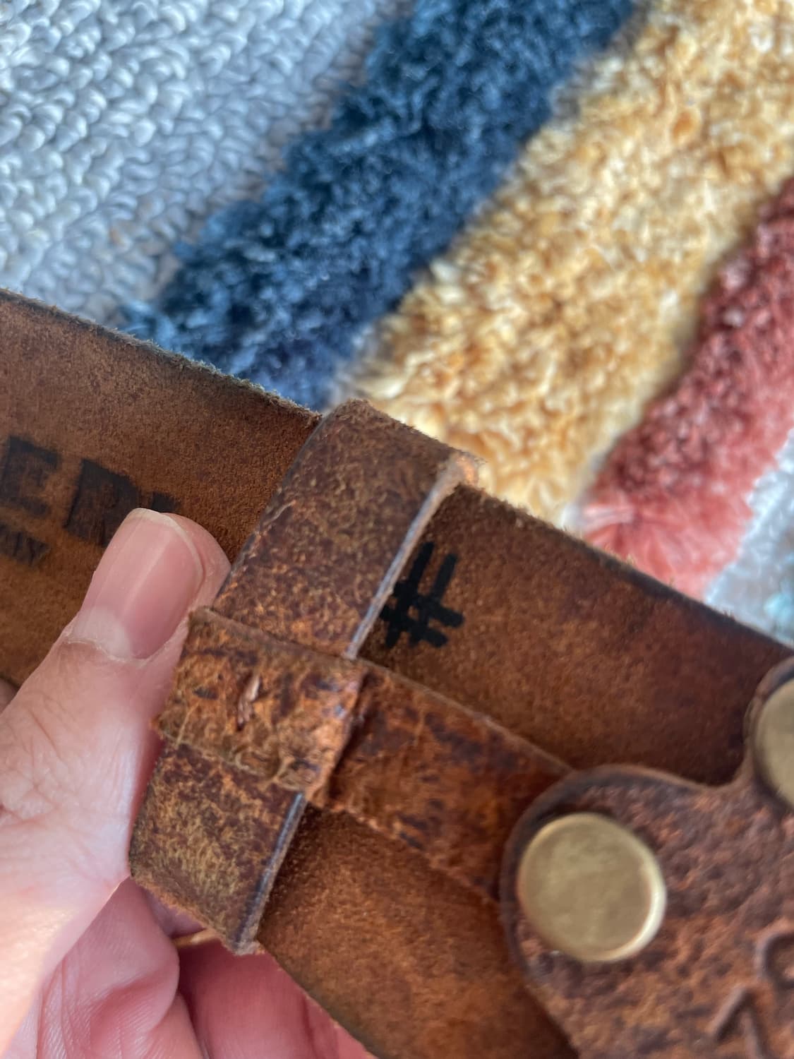 RRL 디스트레스트 레더벨트(32) 상품이미지4