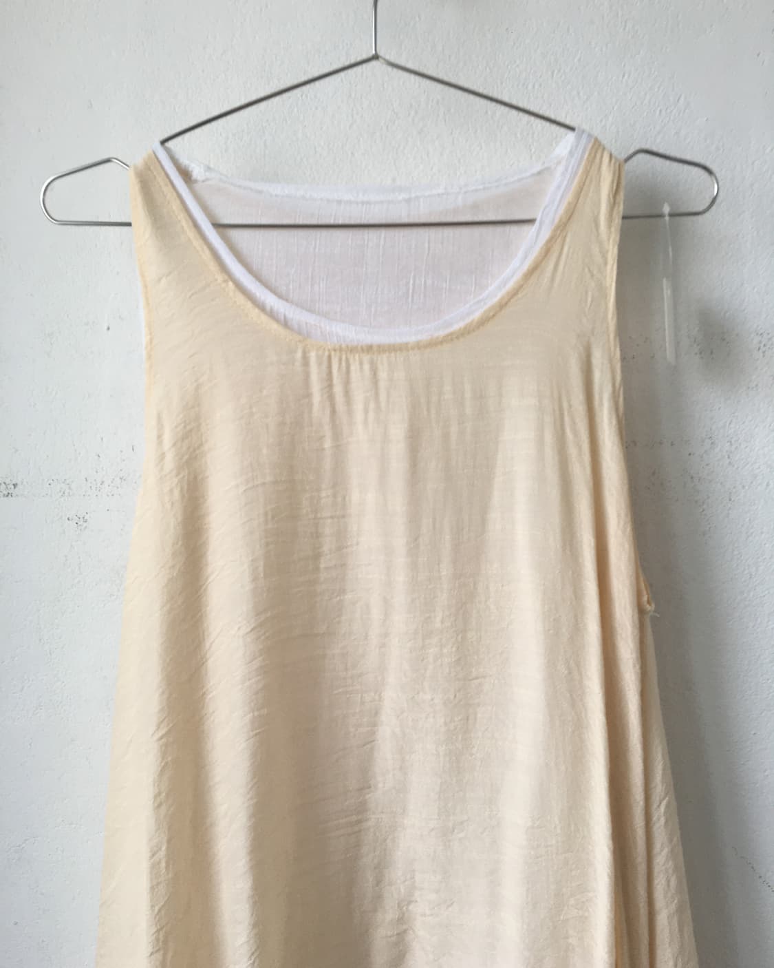 Layered point sleeveless unbalanced onep 상품이미지3