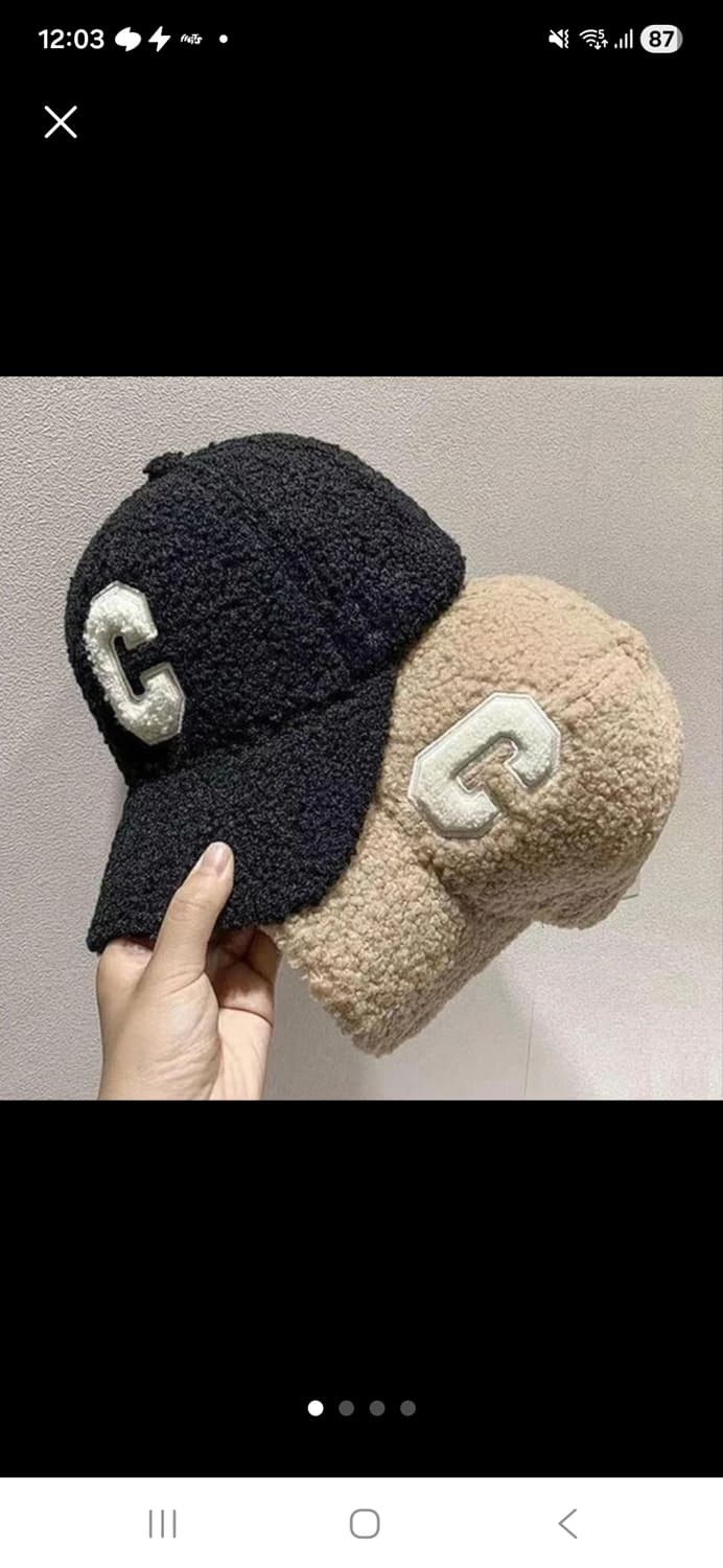 (마지막특가) 유니섹스 뽀글이 볼캡 새상품 상품이미지1