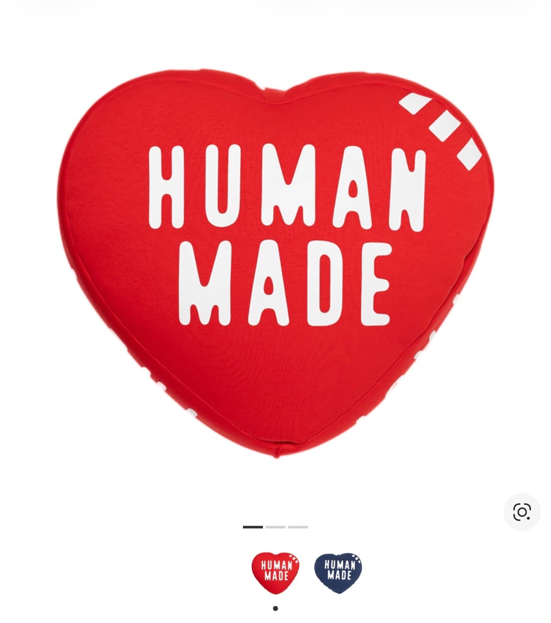 휴먼메이드 하트 비즈 쿠션 레드 네이비 상품이미지1