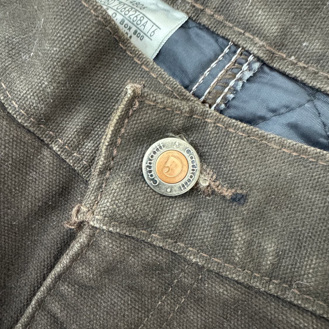 36 칼하트 USA 브라운 덕 더블 니 워크 팬츠 상품이미지8