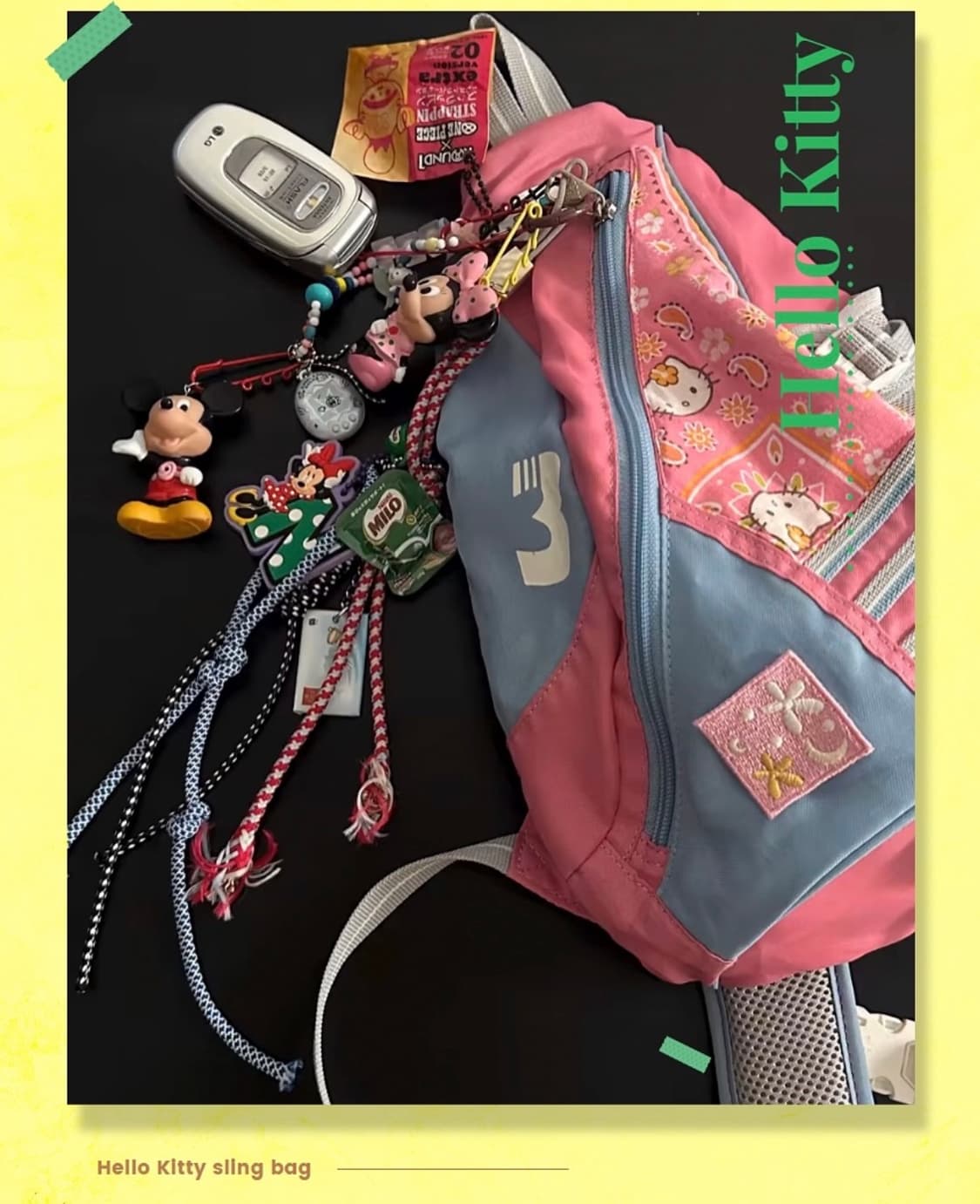 (새상품) 헬로키티 핑크 슬링백 / 헬로키티 숄더백 상품이미지5
