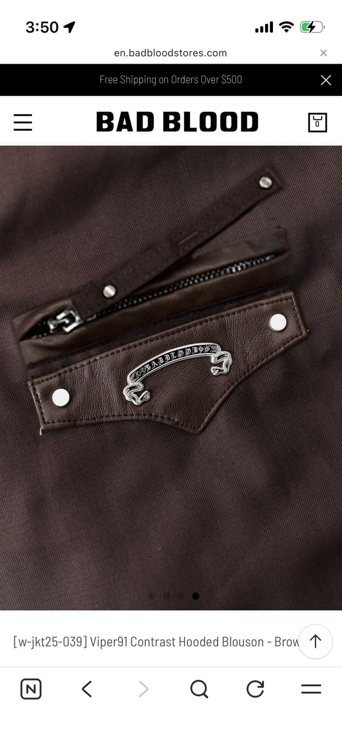 Viper91 Contrast Hooded Blouson 상품이미지4