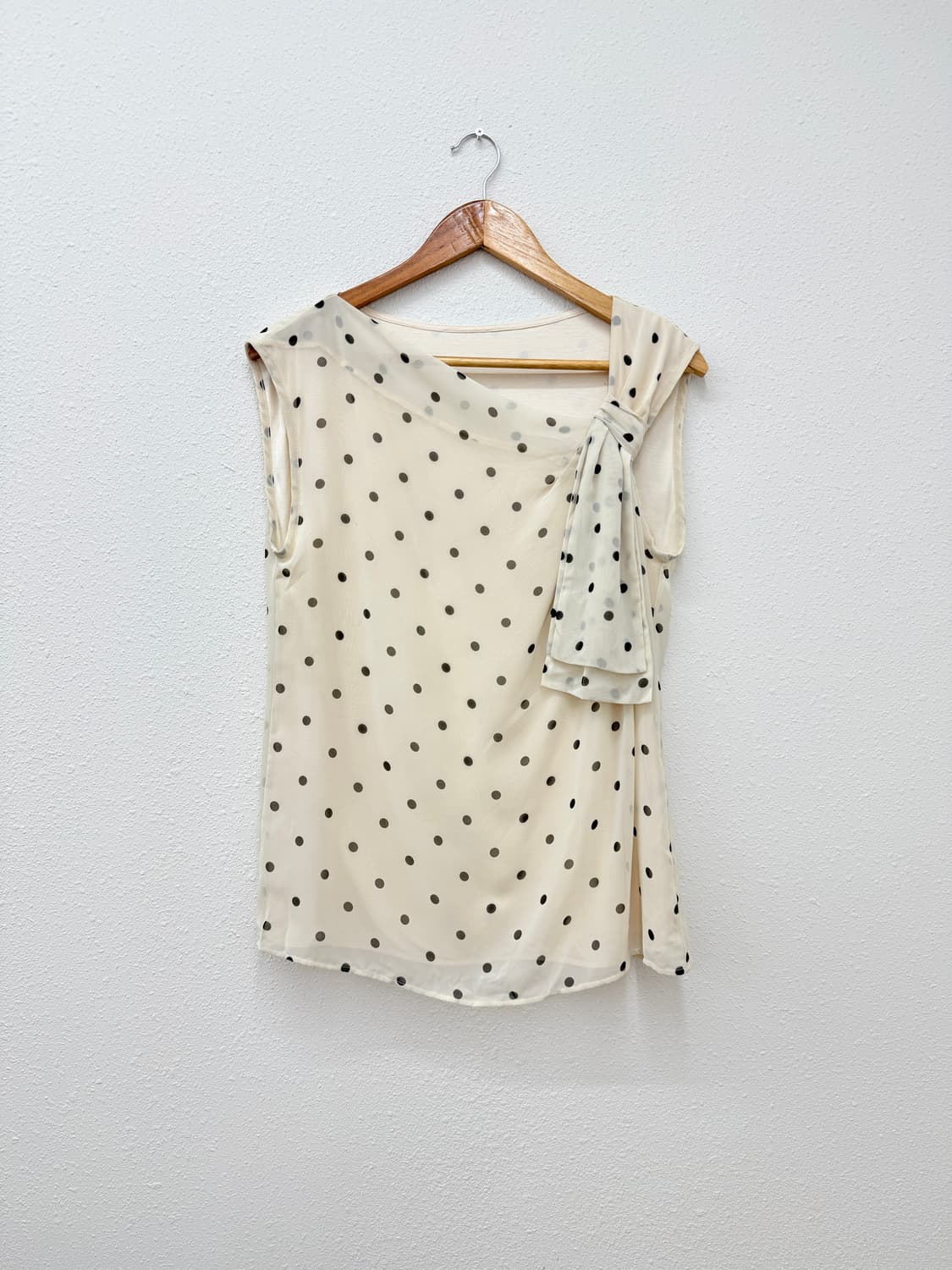 빈티지 Brilliantstage 도트 레이스 리본 슬리브리스 상품이미지1