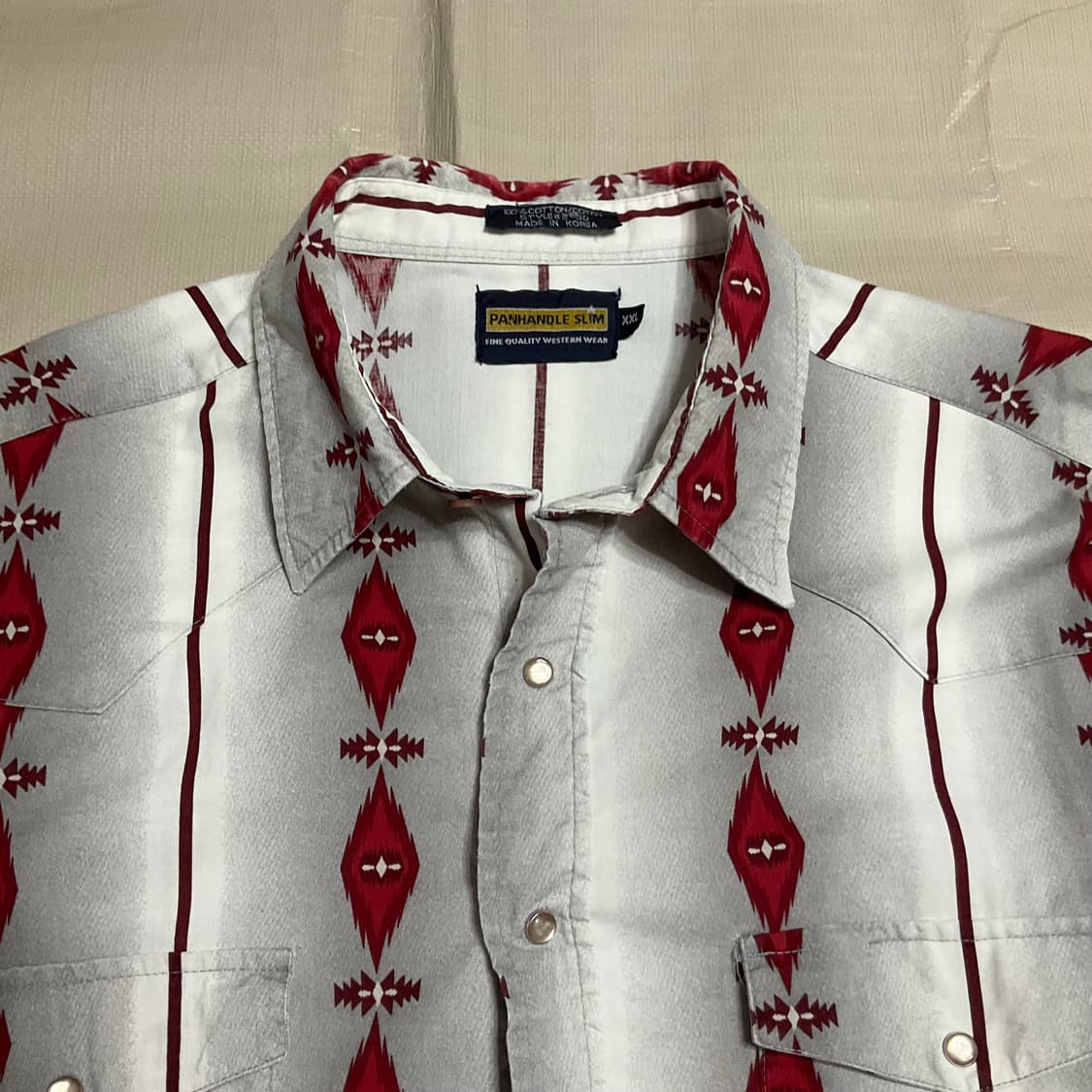 빈티지 팬핸들 웨스턴 나바호 패턴셔츠 상품이미지3