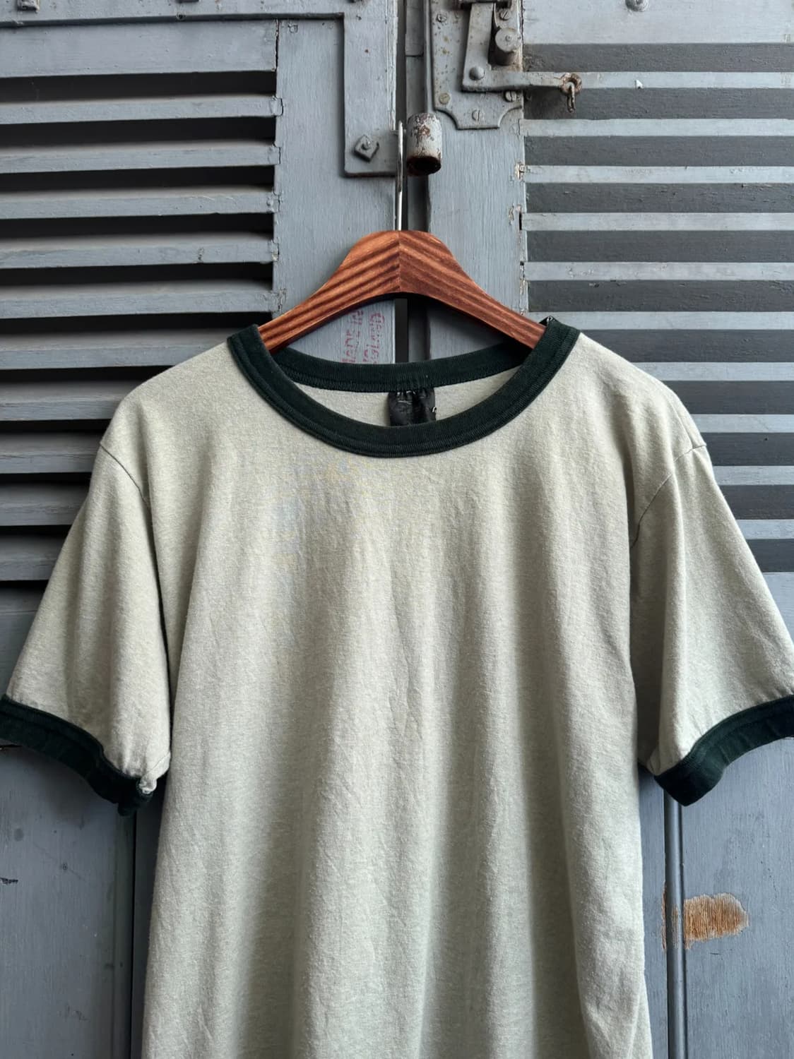[XL]90's USA 빈티지 그린 링거 티셔츠 상품이미지1