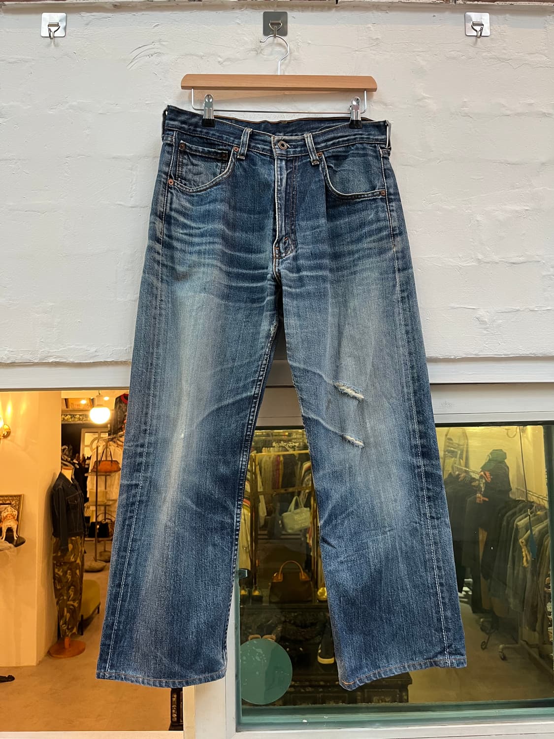 Levis 503 워싱 데미지 데님 팬츠 32/36 상품이미지1