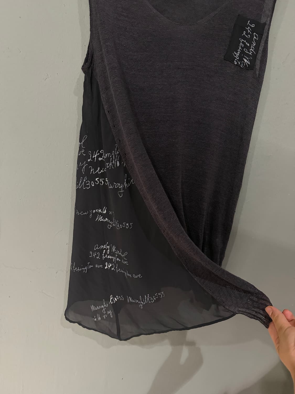 unbalance shape sheer sleeveless 상품이미지8