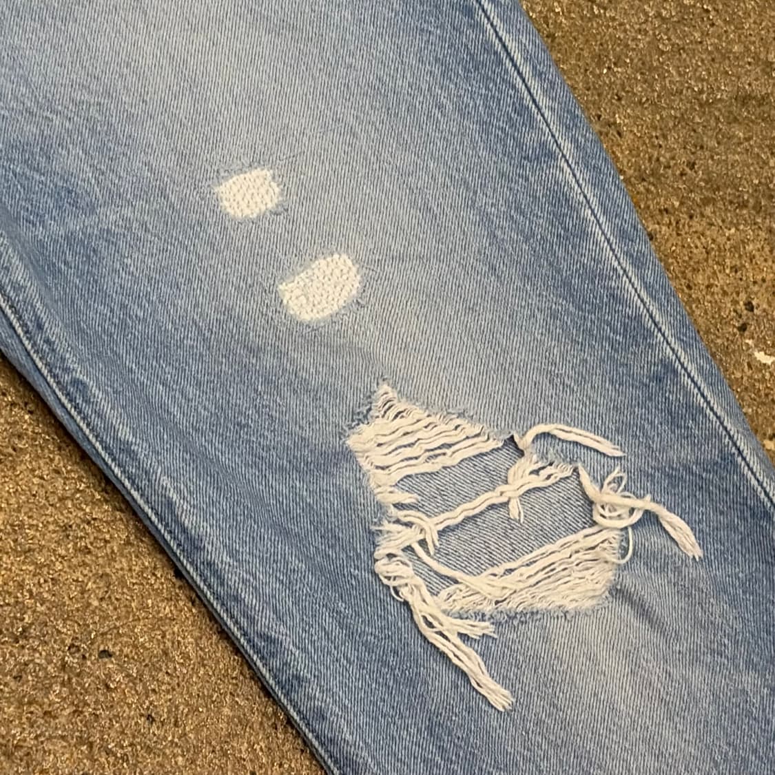 USA 빈티지 리바이스 501 여성 찢청 청바지 상품이미지4