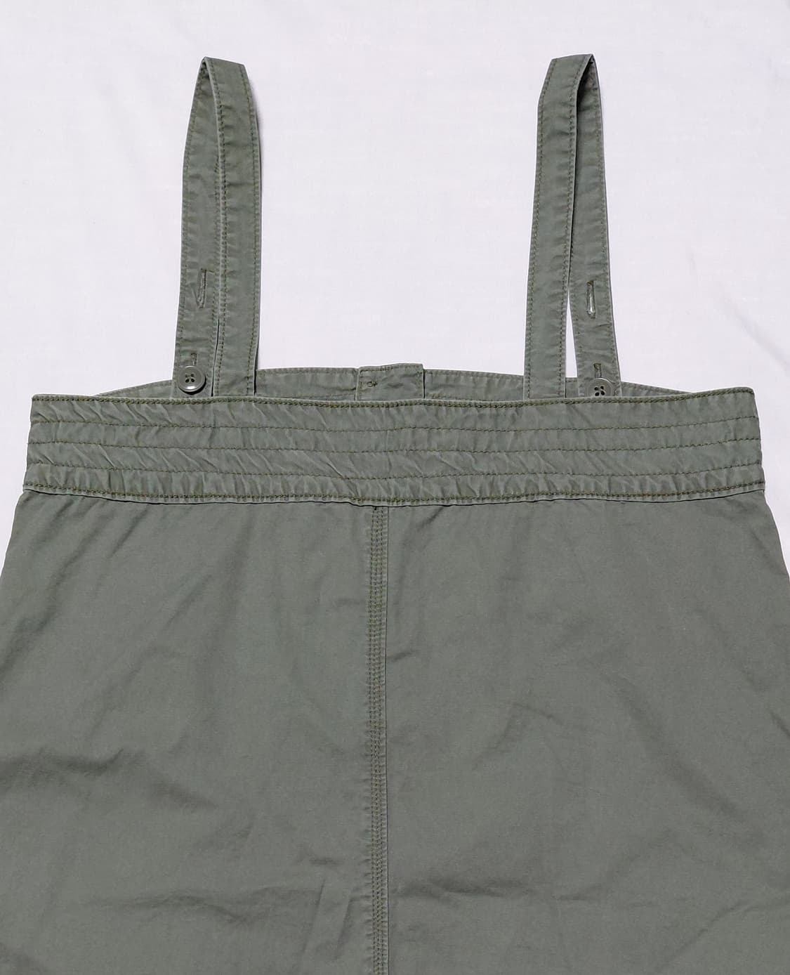 [M] 사브로쿠(SABUROKU) 빈티지 카키 워크웨어 버튼 원피스 상품이미지9