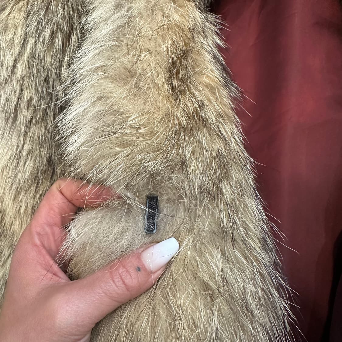 브라운 믹스컬러 사가폭스 퍼자켓L 상품이미지4