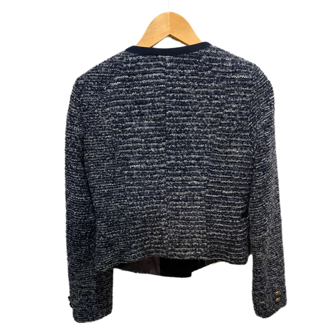 네이비 사선 금장버튼 트위드 자켓 상품이미지7