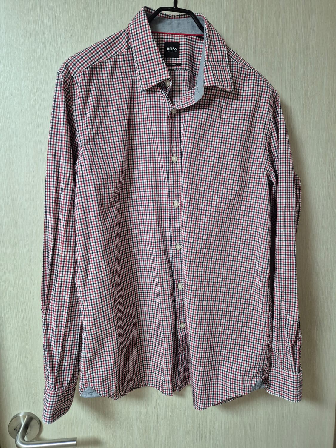 BOSS 휴고보스 체크 긴팔 셔츠 남방 라지 남성 상품이미지1