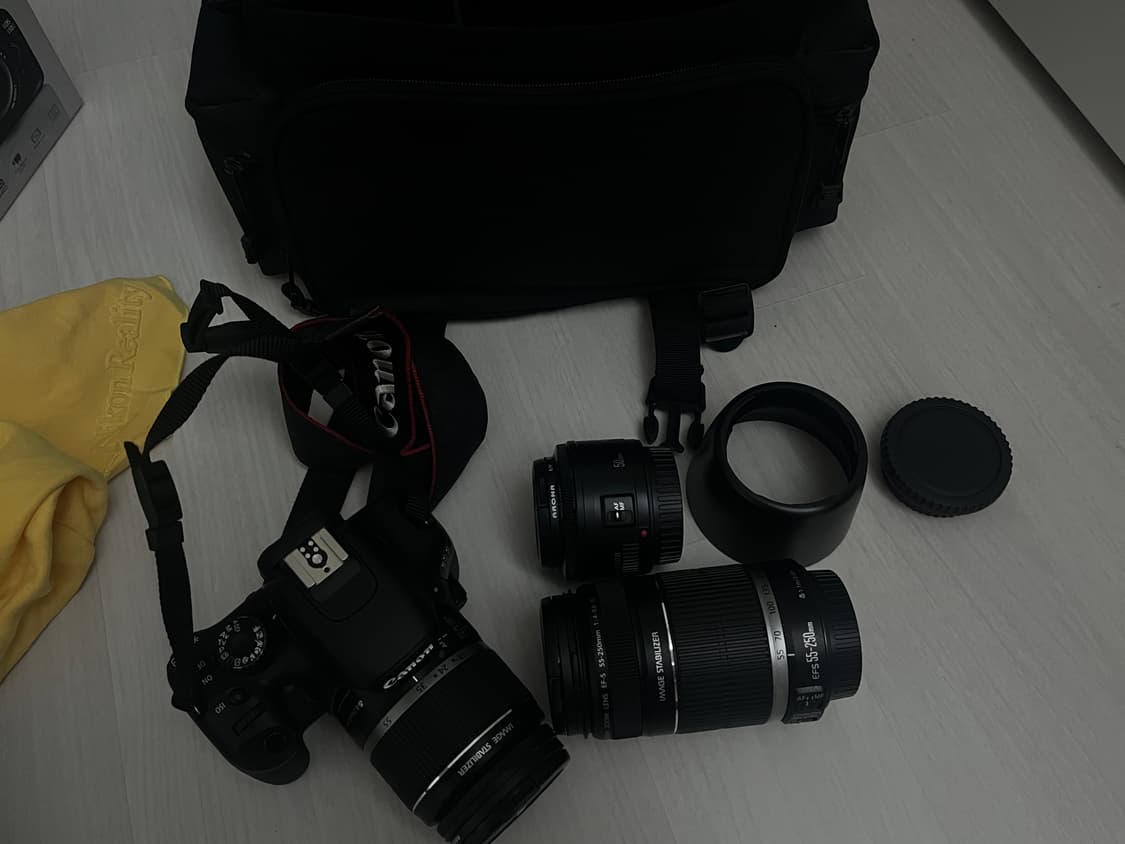 캐논 EOS 550D DSLR 바디 + 렌즈3 + 가방 상품이미지1