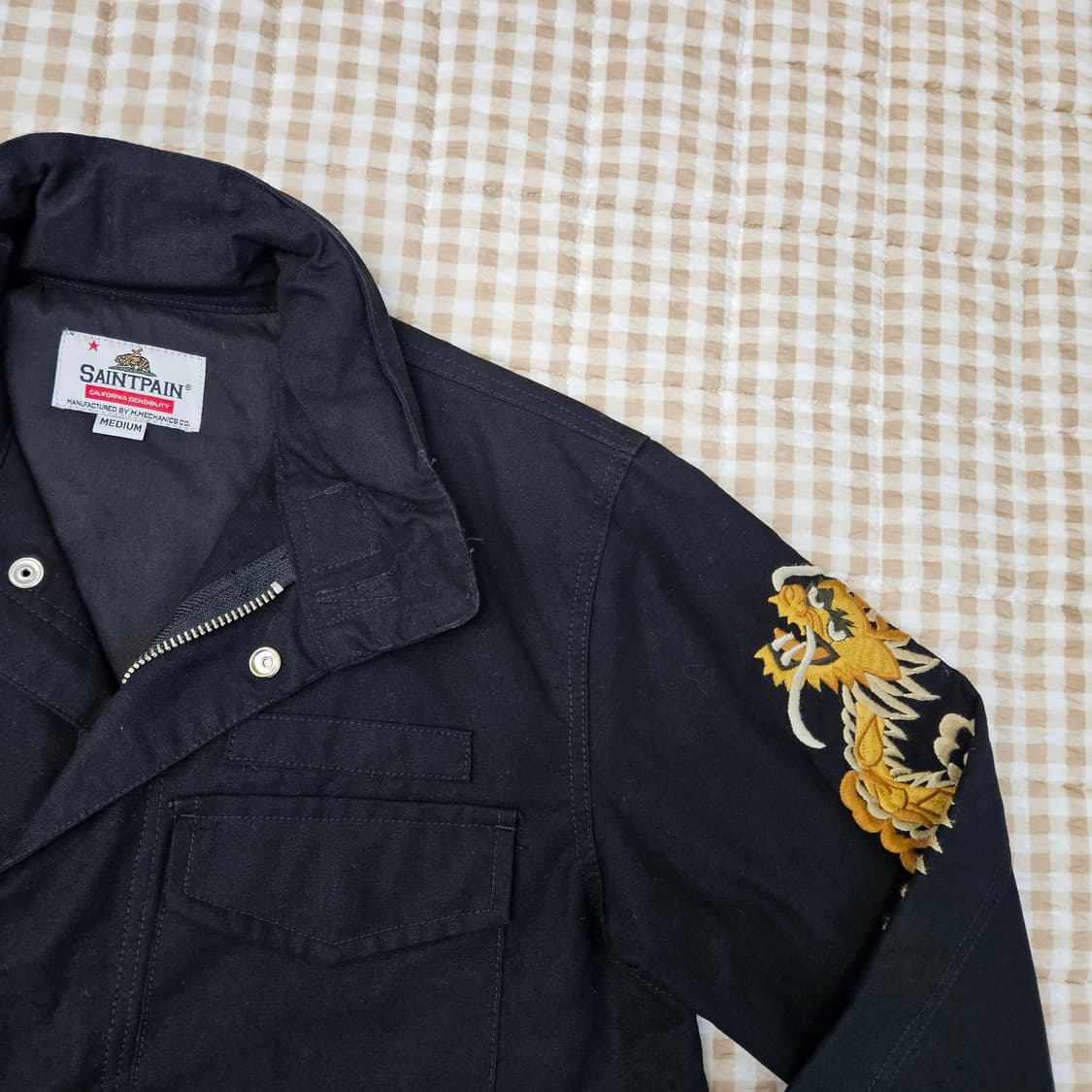 세인트페인 드레곤자주 간절기 면자켓 남자100 상품이미지3