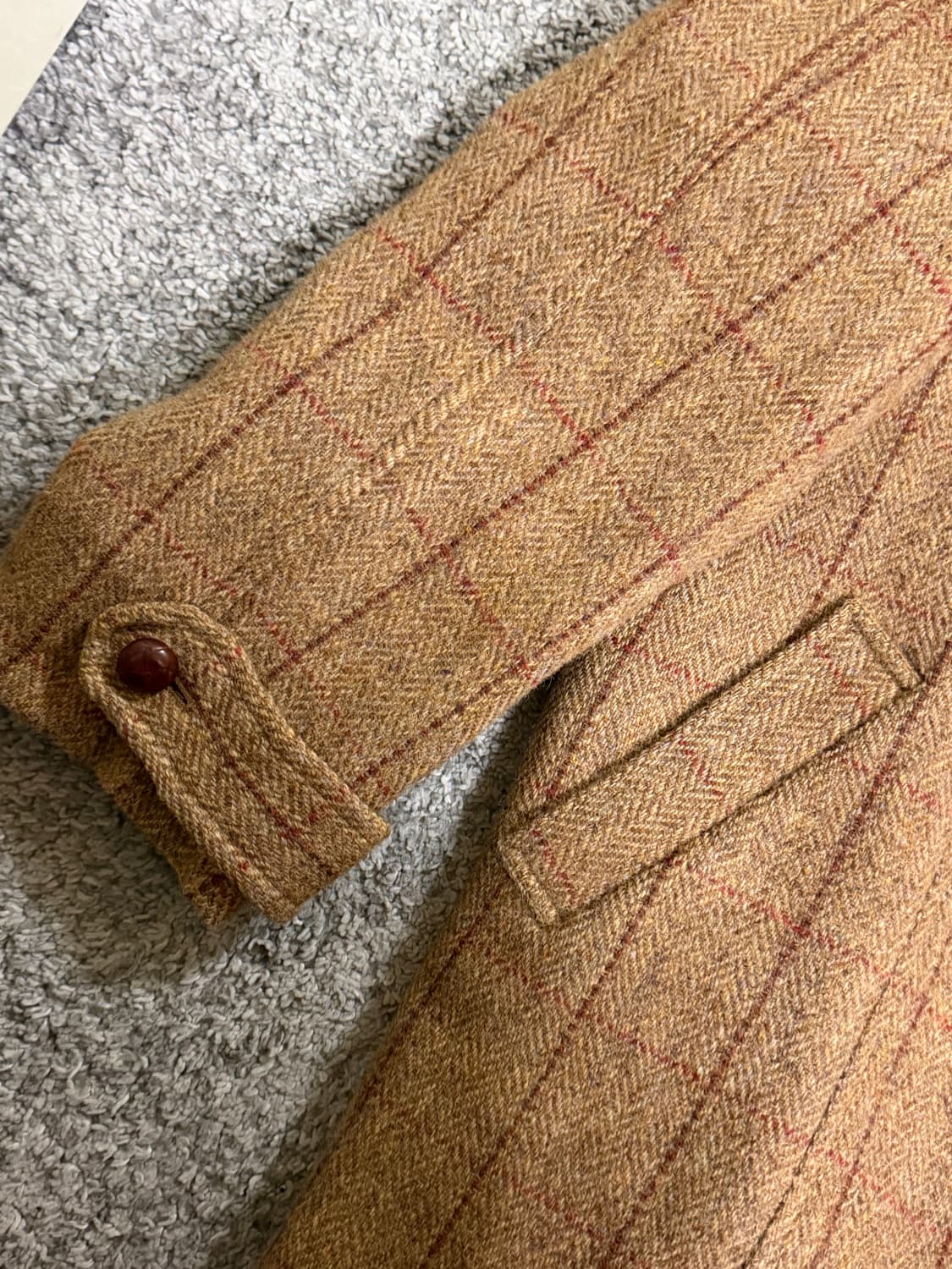 해리스트위드 트위드 시어링 코트 상품이미지5