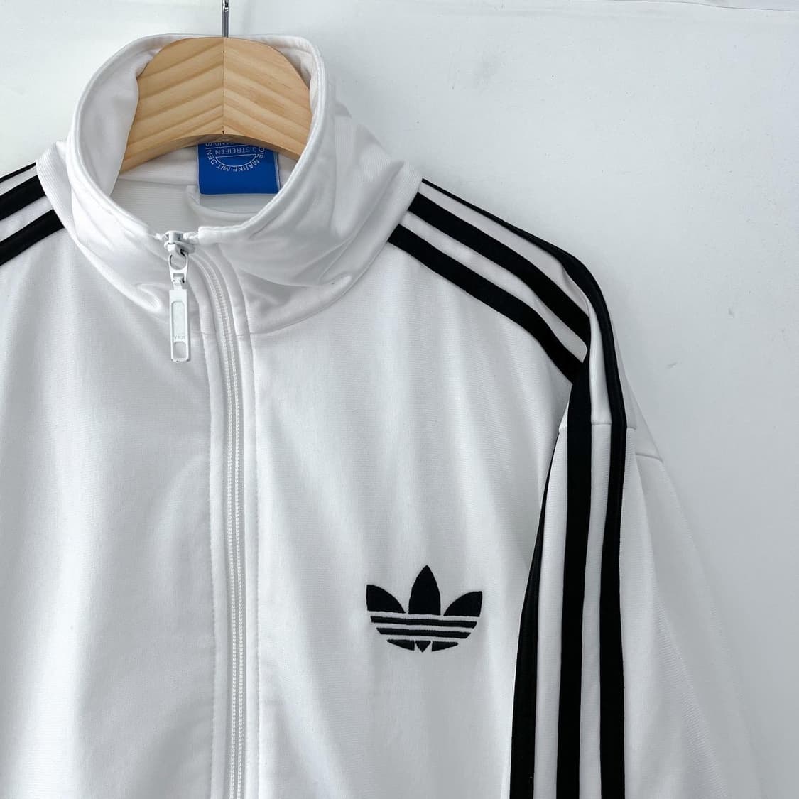 아디다스 파이어버드 3스트립 화이트 트랙 자켓 상품이미지4