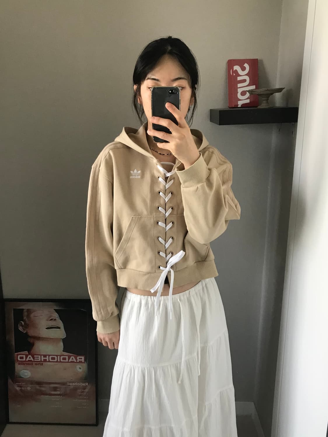 아디다스 올웨이즈 오리지널 레이스드 후드티 상품이미지3