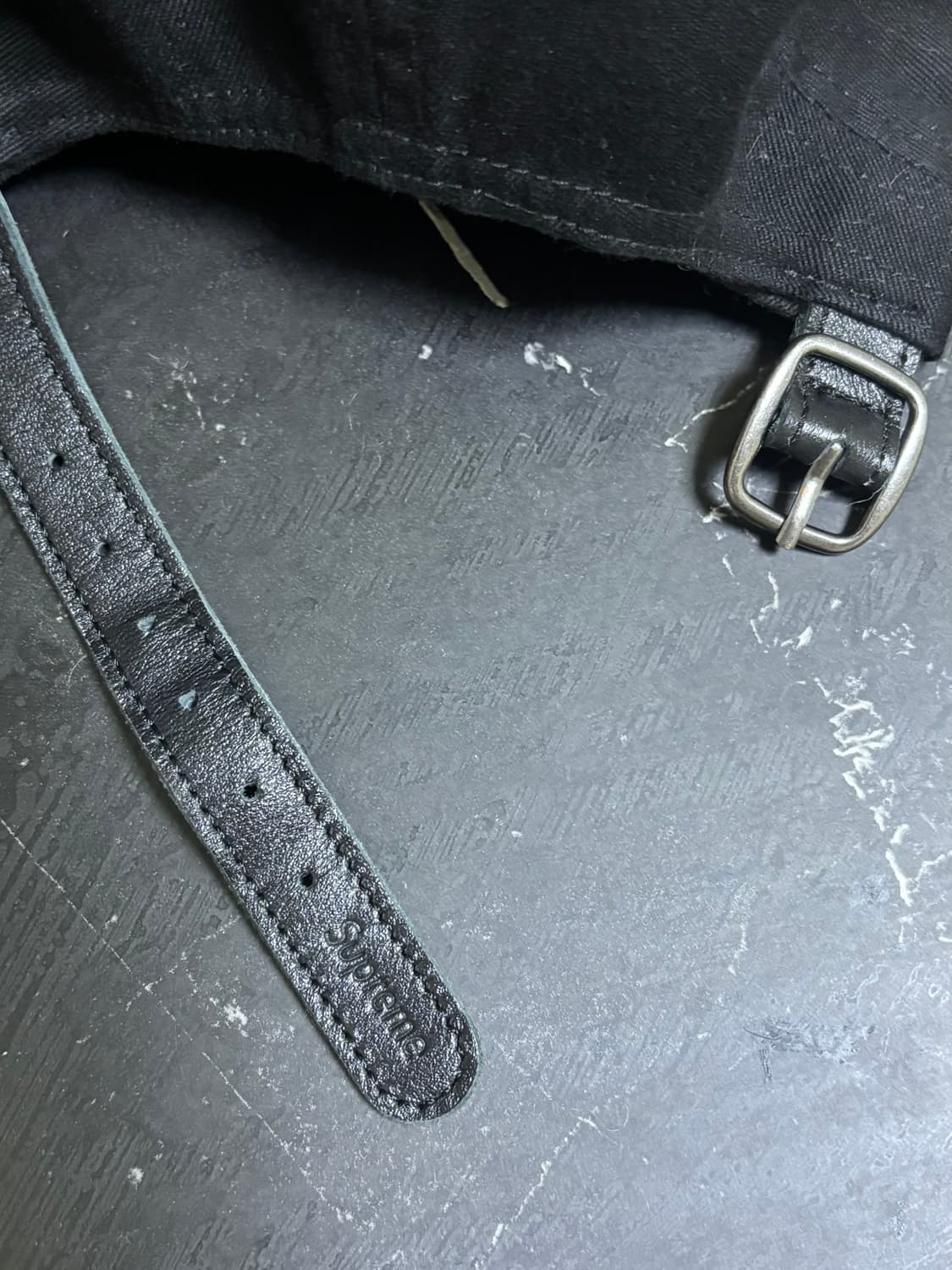 슈프림 워시드 치노 트윌 캠프캡 블랙 상품이미지3